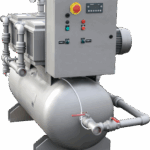 Oil-lubricated rotary vane duplex vacuum unit - COV 25